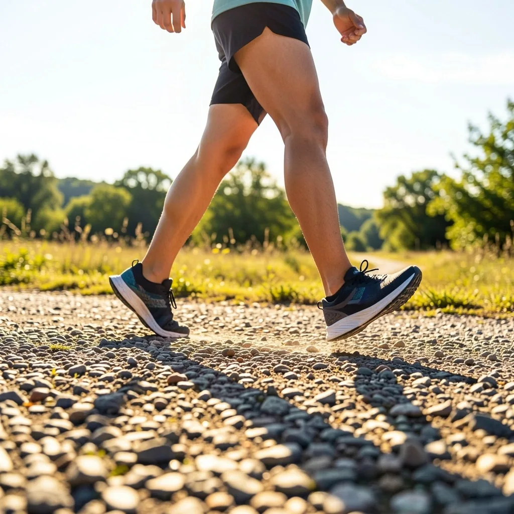 Chaussures de sport sur pavés niçois